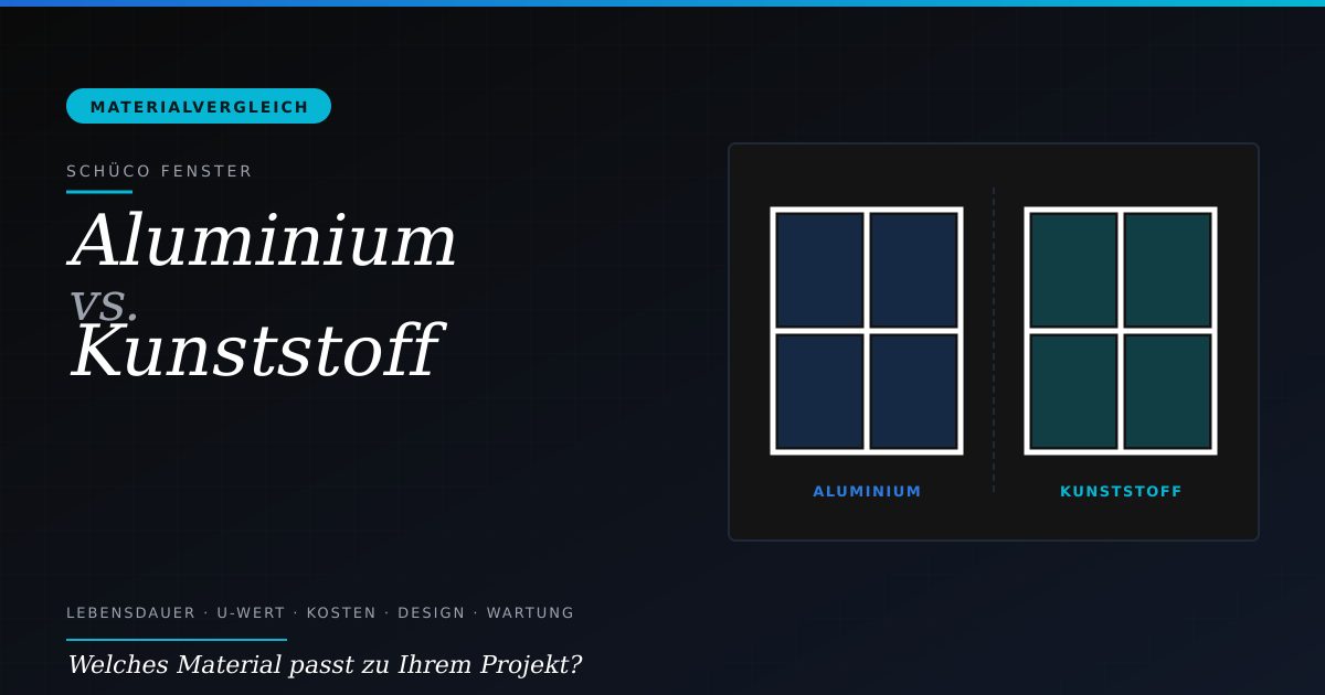 Schüco Aluminium- und Kunststoff-Fensterprofile im direkten Materialvergleich — AWS-Serie gegen LivIng-Serie